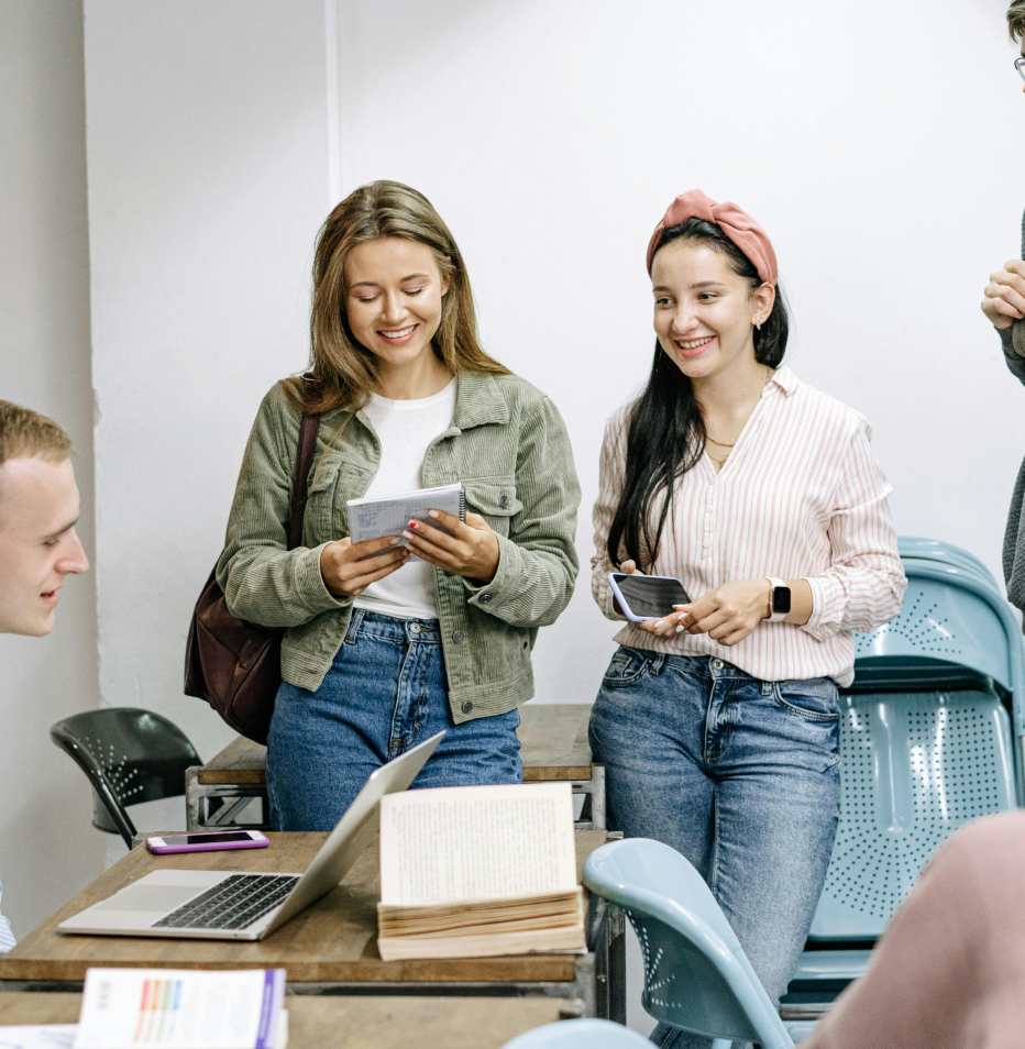 Students studying